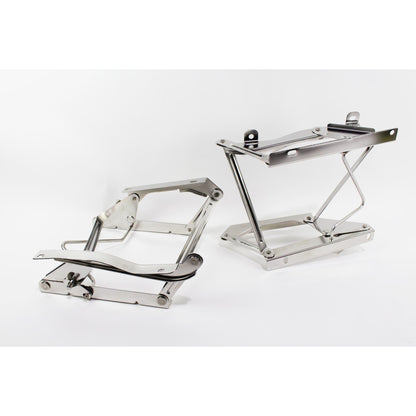 KENTROL Jeep CJ/YJ Seat Pedestals Pair 76-90 CJ and Wrangler YJ Polished Silver Kentrol  30552