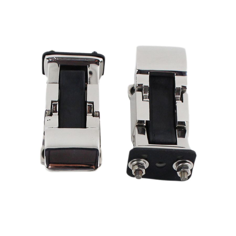 KENTROL Jeep CJ/YJ Hood Catch Pair TJ Style 42-95 CJ and Wrangler YJ Polished Silver Kentrol  30563