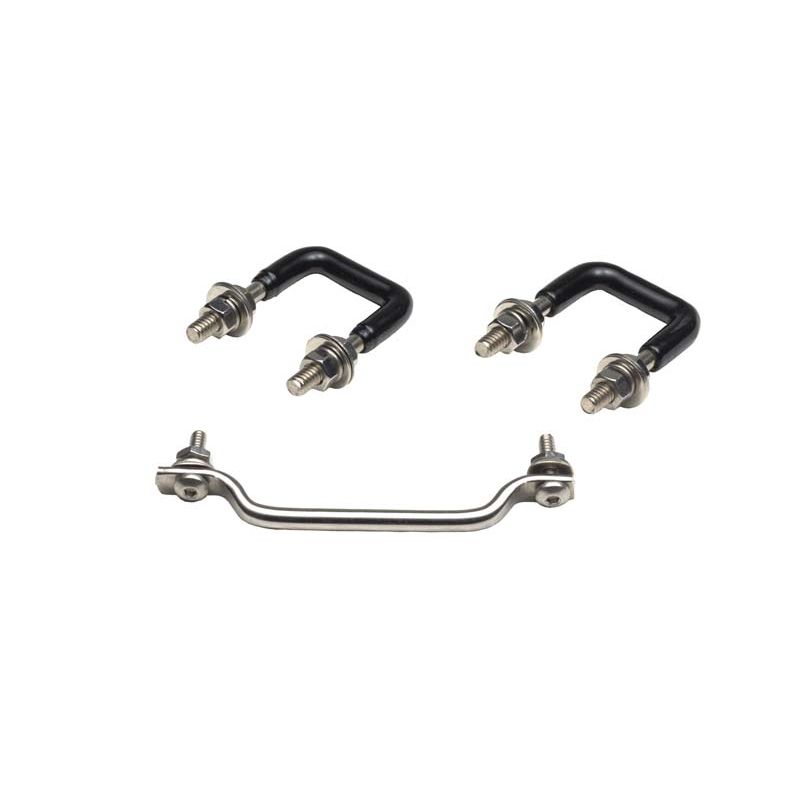 KENTROL Jeep CJ/YJ Hood Kit With TJ Style Hood Catch 78-95 CJ and Wrangler YJ Polished Silver Kentrol  30570