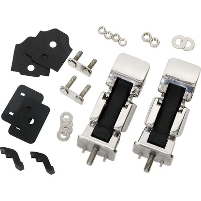 KENTROL Jeep JK Hood Catch Pair 07-18 Wrangler JK Polished Silver Kentrol  30571