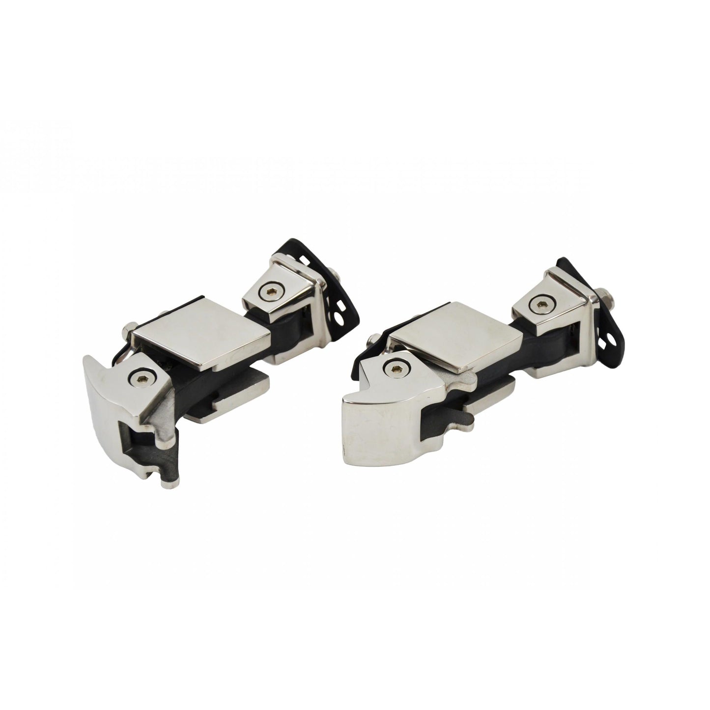 KENTROL Jeep JK Hood Catch Pair 07-18 Wrangler JK Polished Silver Kentrol  30571