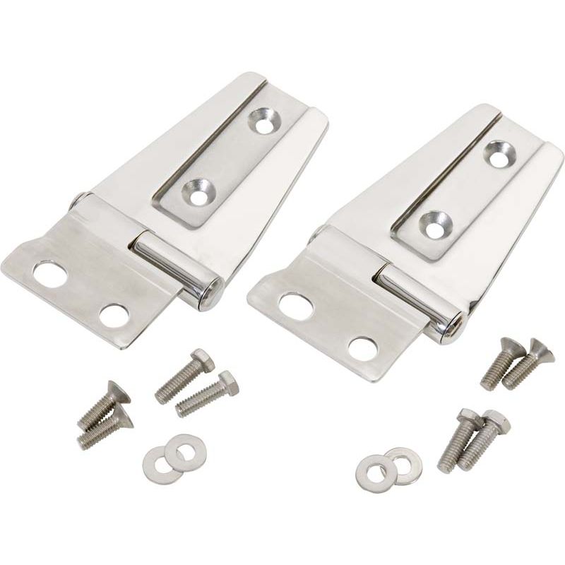 Kentrol Hood Hinges (Polished Stainless Steel) for 07-18 Jeep Wrangler JK 2 and 4 Door Models 30572