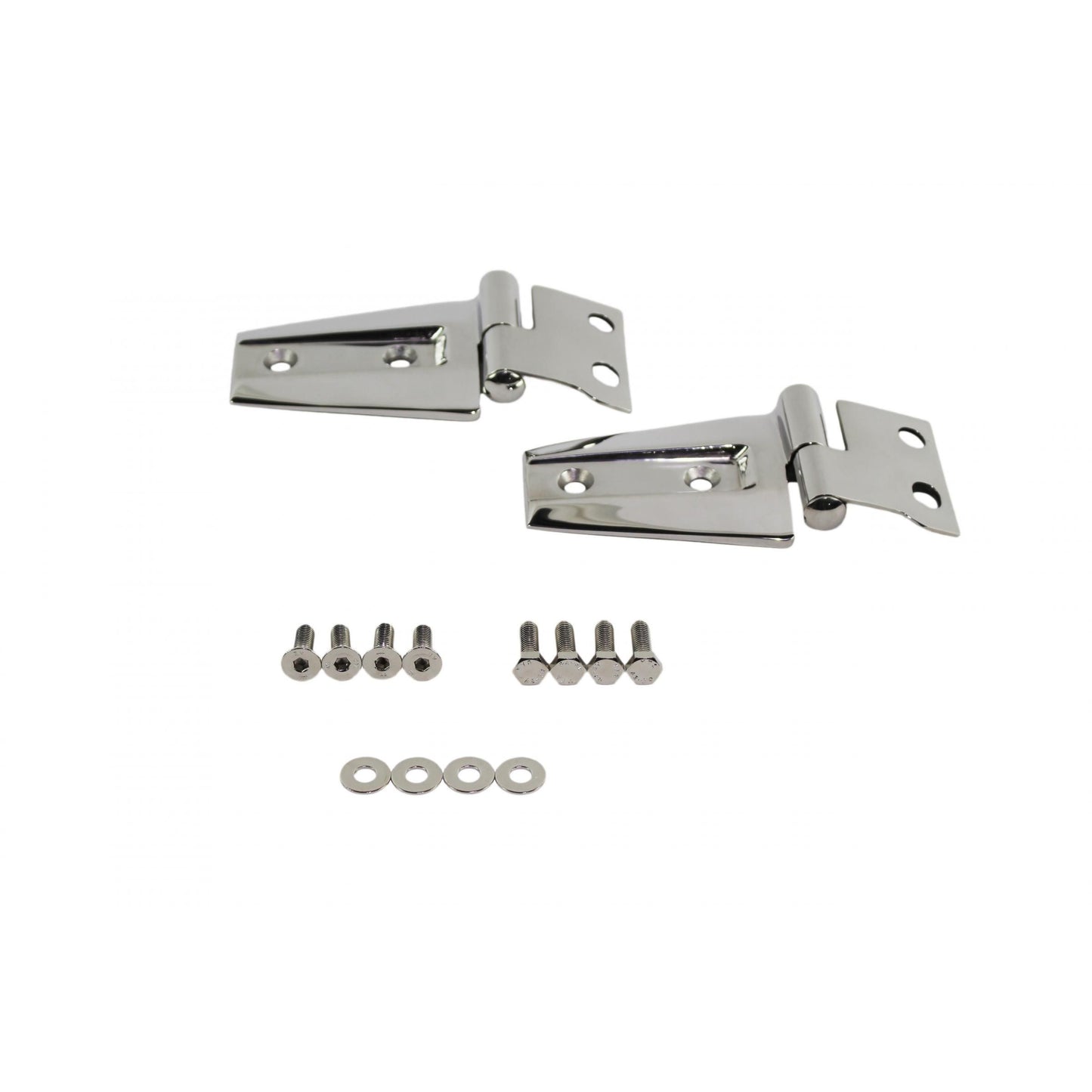 Kentrol Hood Hinges (Polished Stainless Steel) for 07-18 Jeep Wrangler JK 2 and 4 Door Models 30572