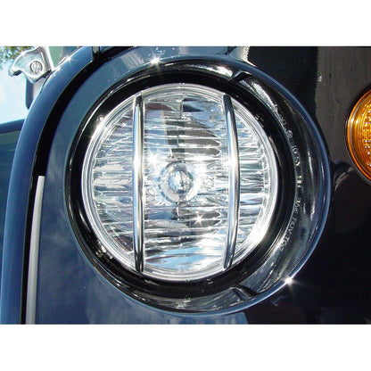 KENTROL Jeep JK Euro Headlight Guards Pair 07-18 Wrangler JK Polished Silver Kentrol  30573