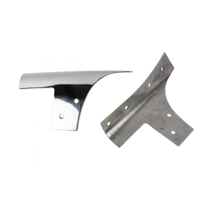 KENTROL Jeep JK Windshield Supports Pair 07-18 Wrangler JK Polished Silver Kentrol  30574