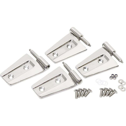 KENTROL Jeep JK Door Hinge Set 4 Pieces 2 Door 07-18 Wrangler JK Polished Silver Kentrol  30575