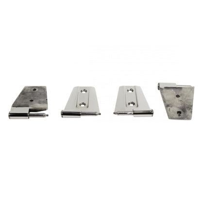 KENTROL Jeep JK Door Hinge Set 4 Pieces 2 Door 07-18 Wrangler JK Polished Silver Kentrol  30575