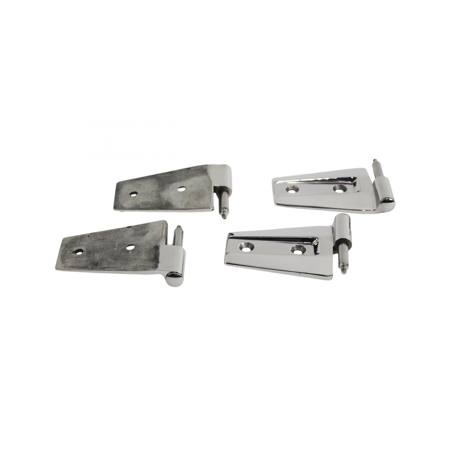KENTROL Jeep JK Door Hinge Set 4 Pieces 2 Door 07-18 Wrangler JK Polished Silver Kentrol  30575