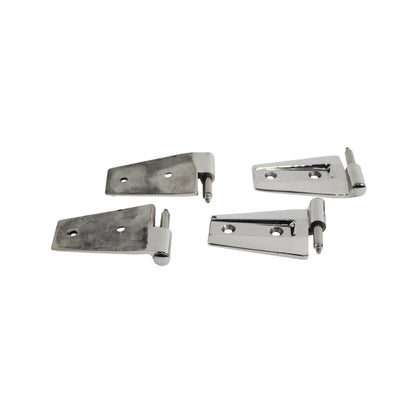 KENTROL Jeep JK Door Hinge Set 4 Pieces 2 Door 07-18 Wrangler JK Polished Silver Kentrol  30575