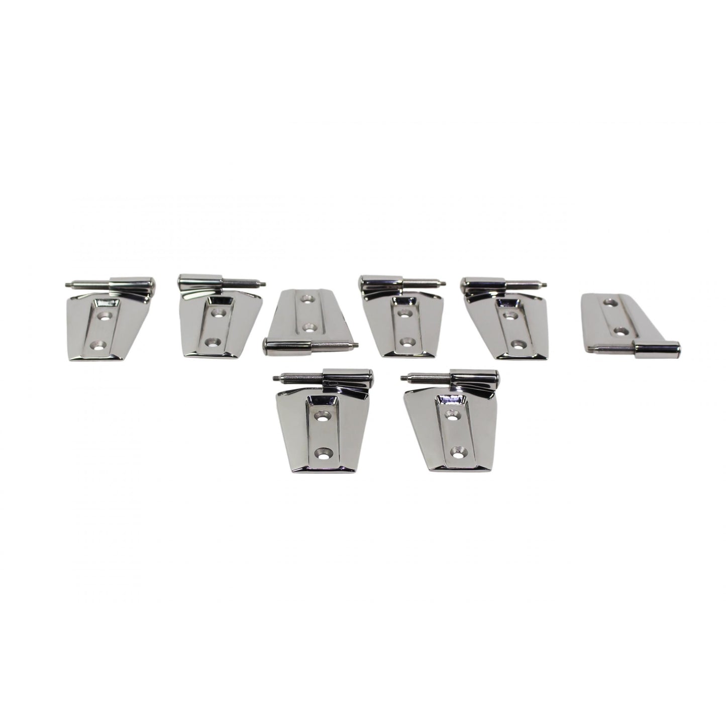 KENTROL Jeep JK Door Hinge Set 8 Pieces 4 Door 07-18 Wrangler JK Polished Silver Kentrol  30576