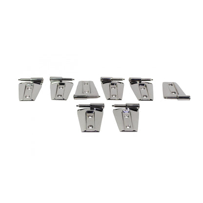 KENTROL Jeep JK Door Hinge Set 8 Pieces 4 Door 07-18 Wrangler JK Polished Silver Kentrol  30576