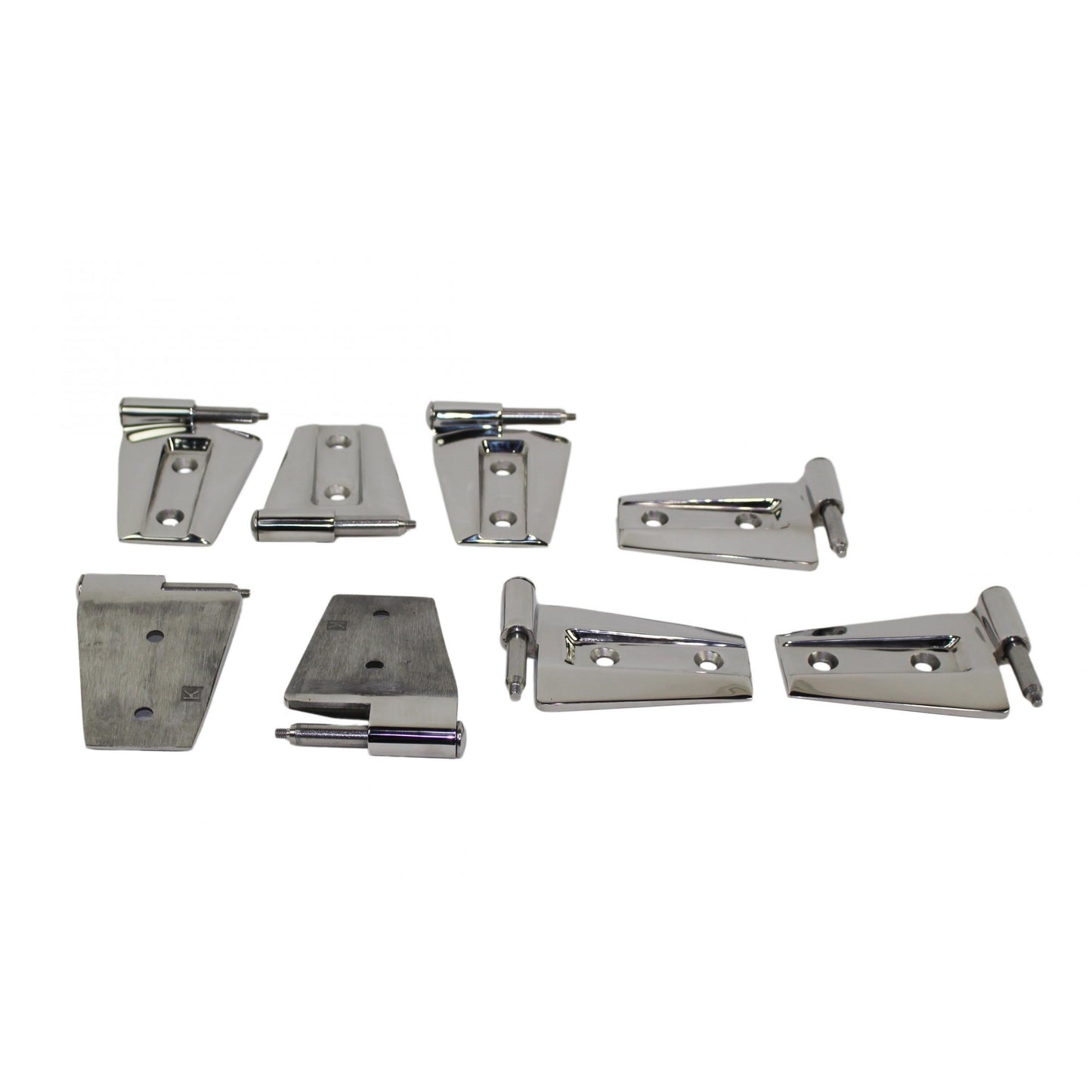 KENTROL Jeep JK Door Hinge Set 8 Pieces 4 Door 07-18 Wrangler JK Polished Silver Kentrol  30576