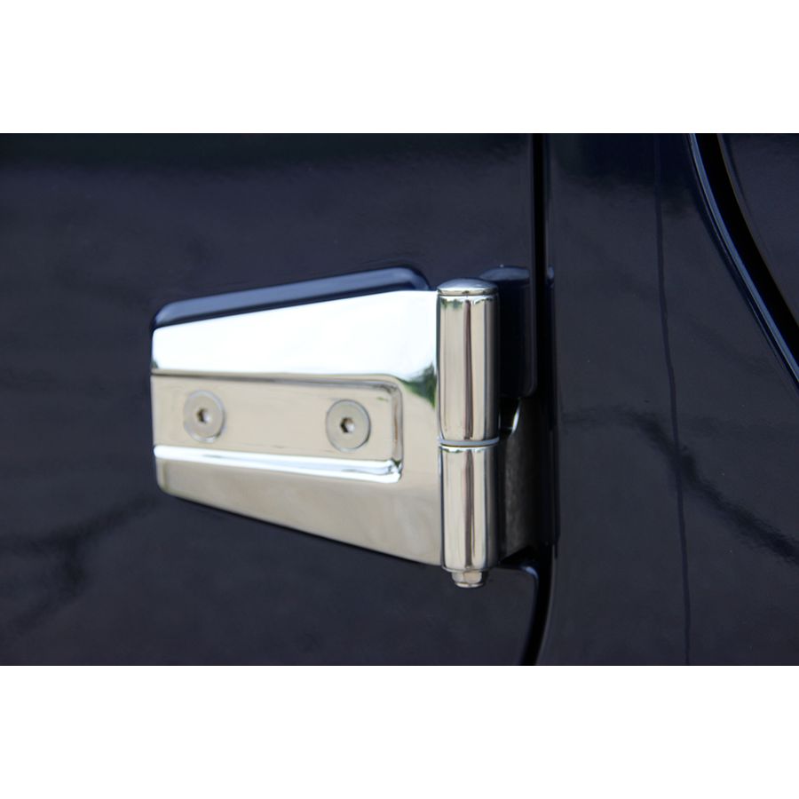 KENTROL Jeep JK Door Hinge Set 8 Pieces 4 Door 07-18 Wrangler JK Polished Silver Kentrol  30576