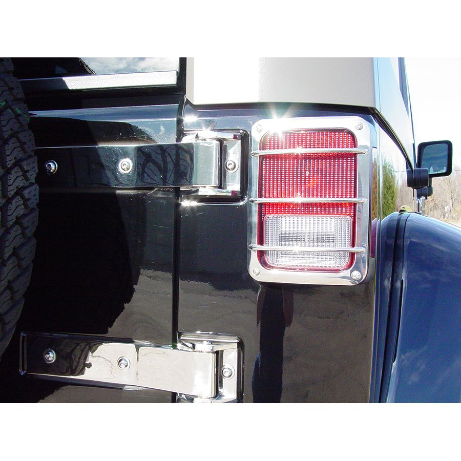 KENTROL Jeep JK Tailgate Hinge Pair 07-18 Wrangler JK Polished Silver Kentrol  30578