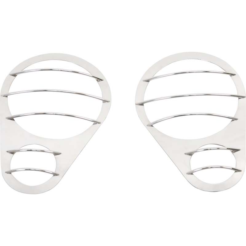 KENTROL Jeep JK Headlight Guards Pair 07-18 Wrangler JK Polished Silver Kentrol  30579