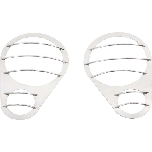 KENTROL Jeep JK Headlight Guards Pair 07-18 Wrangler JK Polished Silver Kentrol  30579