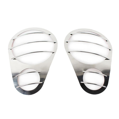KENTROL Jeep JK Headlight Guards Pair 07-18 Wrangler JK Polished Silver Kentrol  30579