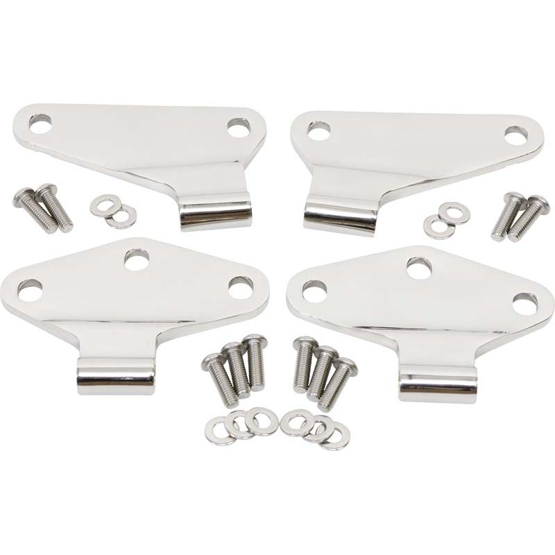 KENTROL Jeep JK Body Door Hinge Set 4 Pieces 2 Door 07-18 Wrangler JK Polished Silver Kentrol  30580