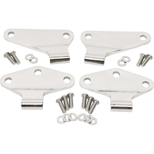 KENTROL Jeep JK Body Door Hinge Set 4 Pieces 2 Door 07-18 Wrangler JK Polished Silver Kentrol  30580