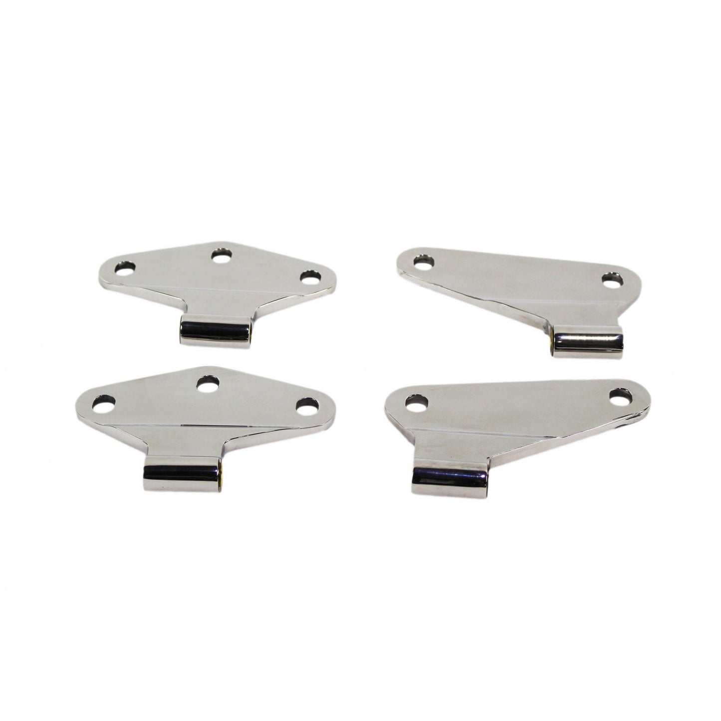 KENTROL Jeep JK Body Door Hinge Set 4 Pieces 2 Door 07-18 Wrangler JK Polished Silver Kentrol  30580