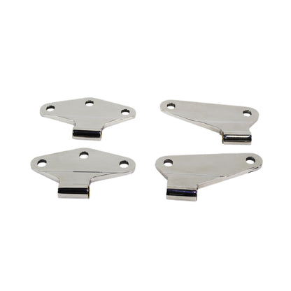 KENTROL Jeep JK Body Door Hinge Set 4 Pieces 2 Door 07-18 Wrangler JK Polished Silver Kentrol  30580