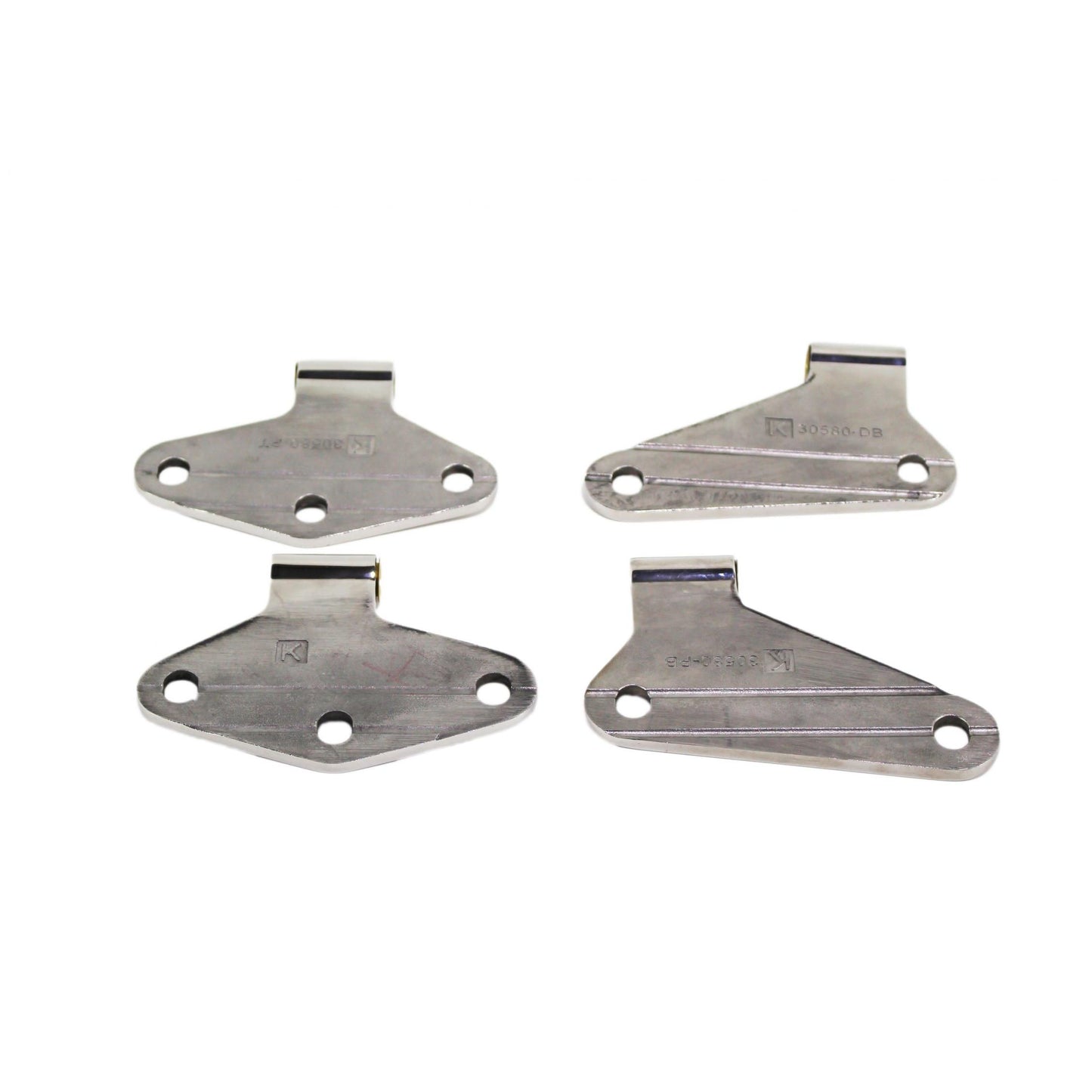 KENTROL Jeep JK Body Door Hinge Set 4 Pieces 2 Door 07-18 Wrangler JK Polished Silver Kentrol  30580