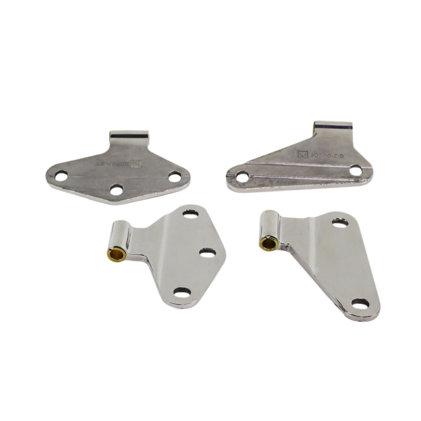 KENTROL Jeep JK Body Door Hinge Set 4 Pieces 2 Door 07-18 Wrangler JK Polished Silver Kentrol  30580