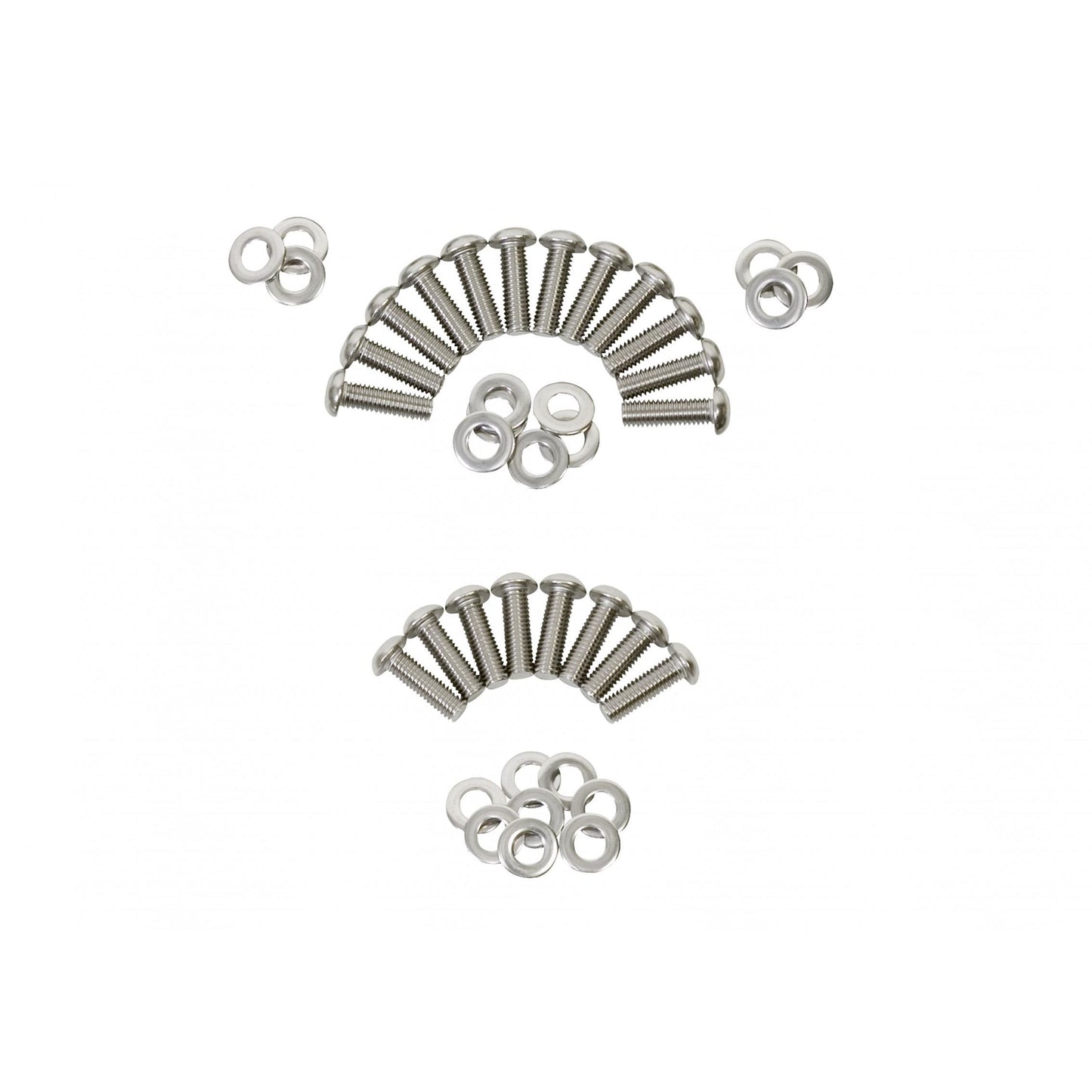 KENTROL Jeep JK Body Door Hinge Set 8 Pieces 4 Door 07-18 Wrangler JK Polished Silver Kentrol  30581