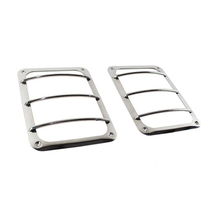 KENTROL Jeep JK Taillight Guard Pair 07-18 Wrangler JK Polished Silver Kentrol  30582