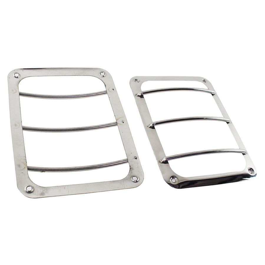 KENTROL Jeep JK Taillight Guard Pair 07-18 Wrangler JK Polished Silver Kentrol  30582