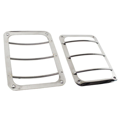 KENTROL Jeep JK Taillight Guard Pair 07-18 Wrangler JK Polished Silver Kentrol  30582