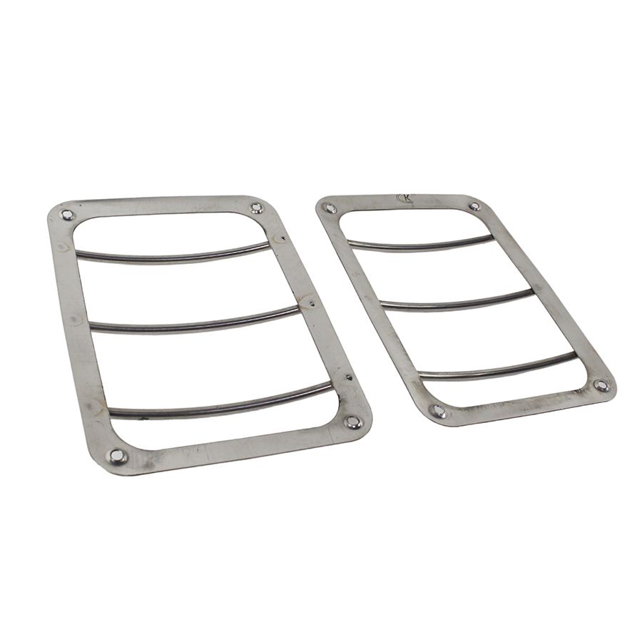 KENTROL Jeep JK Taillight Guard Pair 07-18 Wrangler JK Polished Silver Kentrol  30582