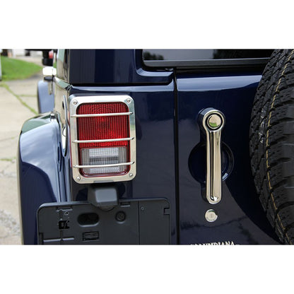 KENTROL Jeep JK Taillight Guard Pair 07-18 Wrangler JK Polished Silver Kentrol  30582