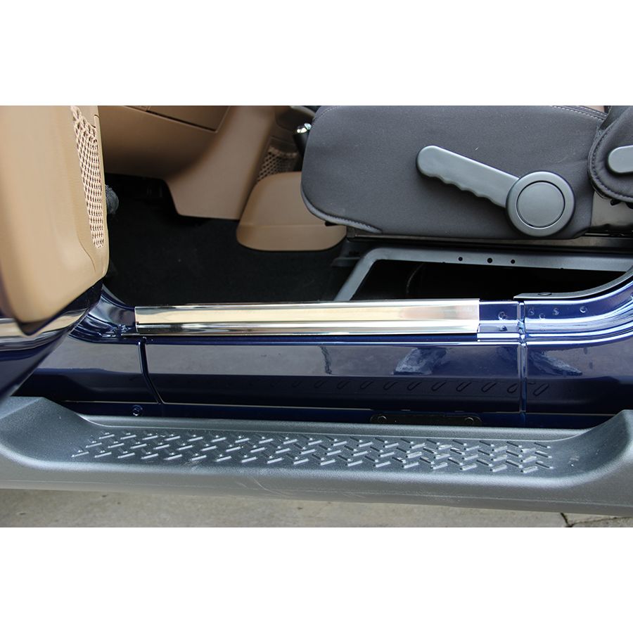 KENTROL Jeep JK Entry Guards Pair 2 Door 07-18 Wrangler JK Polished Silver Kentrol  30584