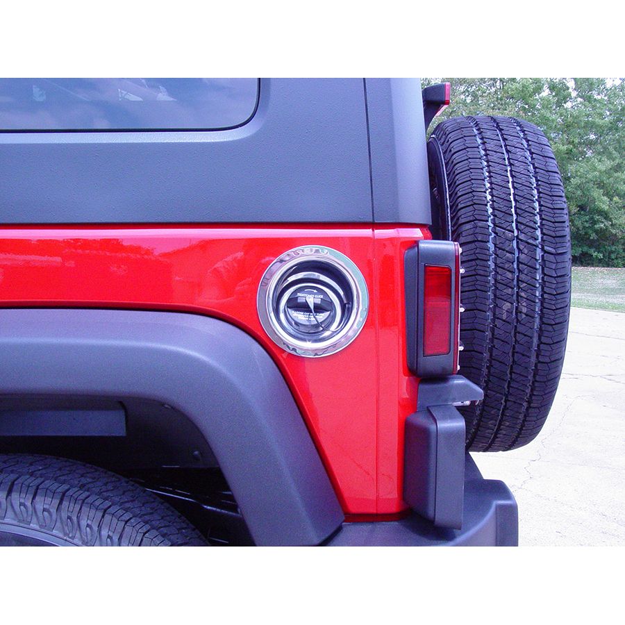 KENTROL Jeep JK Gas Filler Neck 2 Door 07-18 Wrangler JK Polished Silver Kentrol  30587