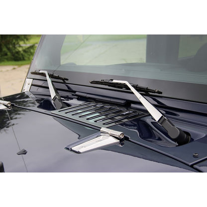 KENTROL Jeep JK Windshield Wiper Arms Pair 07-18 Wrangler JK Polished Silver Kentrol  30591