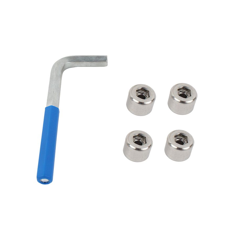 KENTROL Jeep TJ OEM Anti-Theft Door Nuts 97-06 Wrangler TJ Polished Silver Kentrol  30711