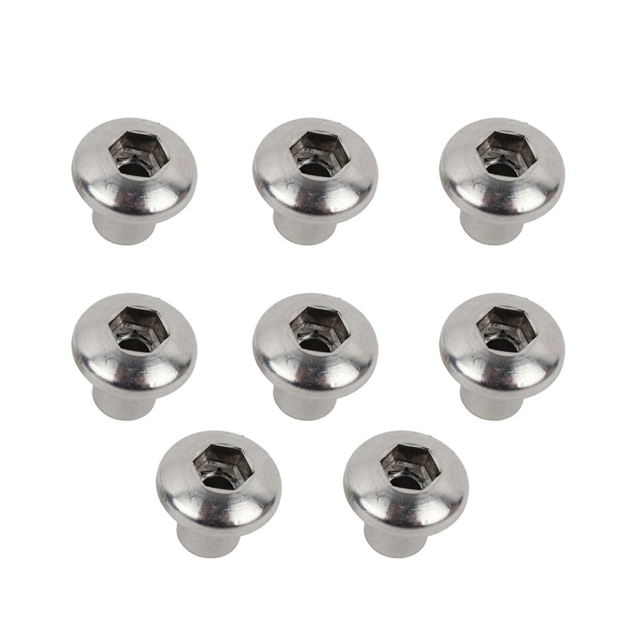 KENTROL Jeep JK JK OEM Anti-Theft Door Nuts 4 Door 07-18 Wrangler JK Polished Silver Kentrol  30712