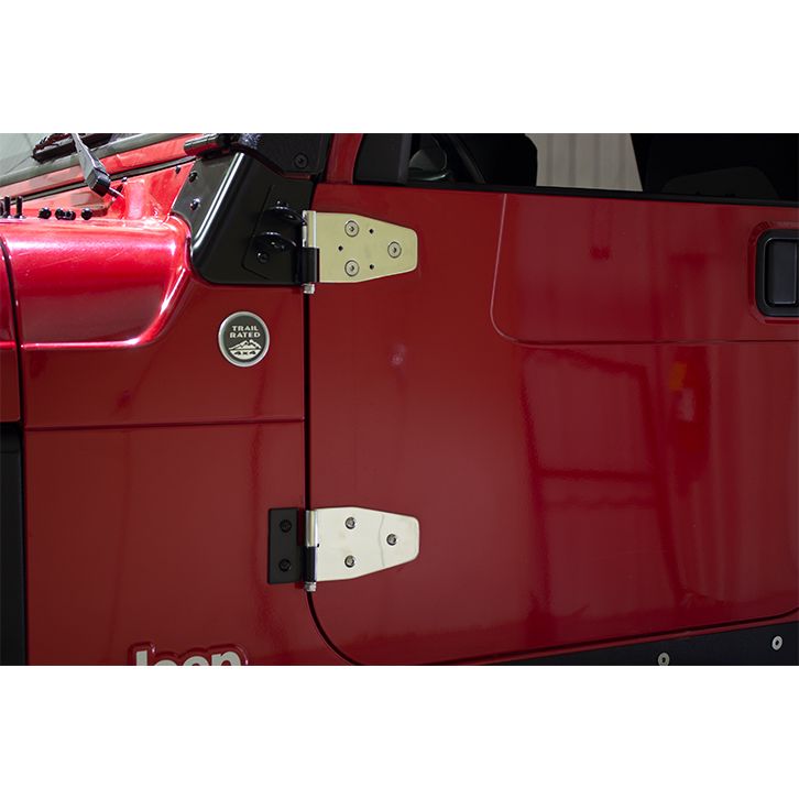KENTROL Jeep TJ Door Hinge Set of 4 Pieces Polished For 03-06 Jeep Wrangler TJ Kentrol  30719