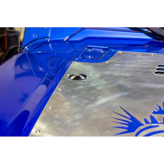 KENTROL Jeep Wrangler Hood Bumper Deletes For 97-19 Wrangler JK/TJ Polished Stainless Steel Kentrol  30723