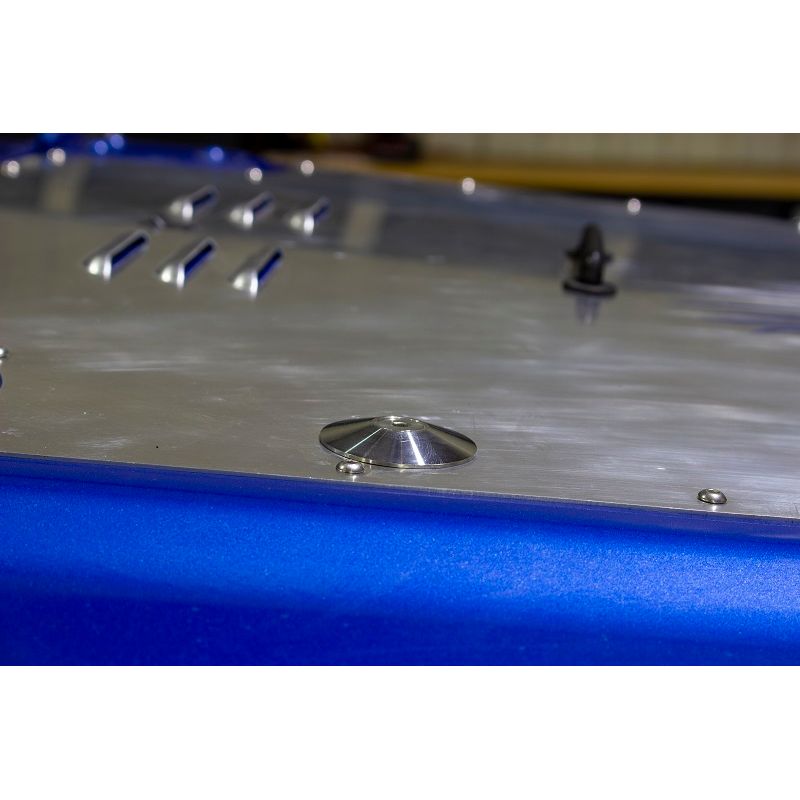 KENTROL Jeep Wrangler Hood Bumper Deletes For 97-19 Wrangler JK/TJ Polished Stainless Steel Kentrol  30723