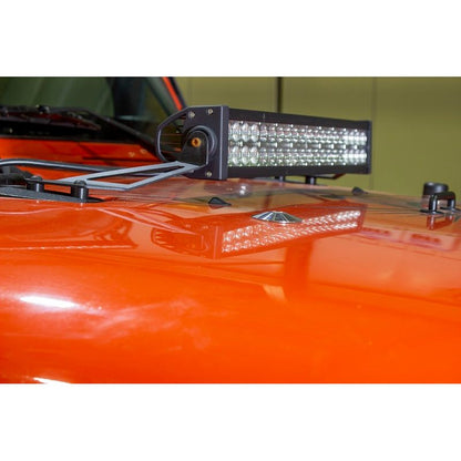 KENTROL Jeep Wrangler Hood Bumper Deletes For 97-19 Wrangler JK/TJ Polished Stainless Steel Kentrol  30723