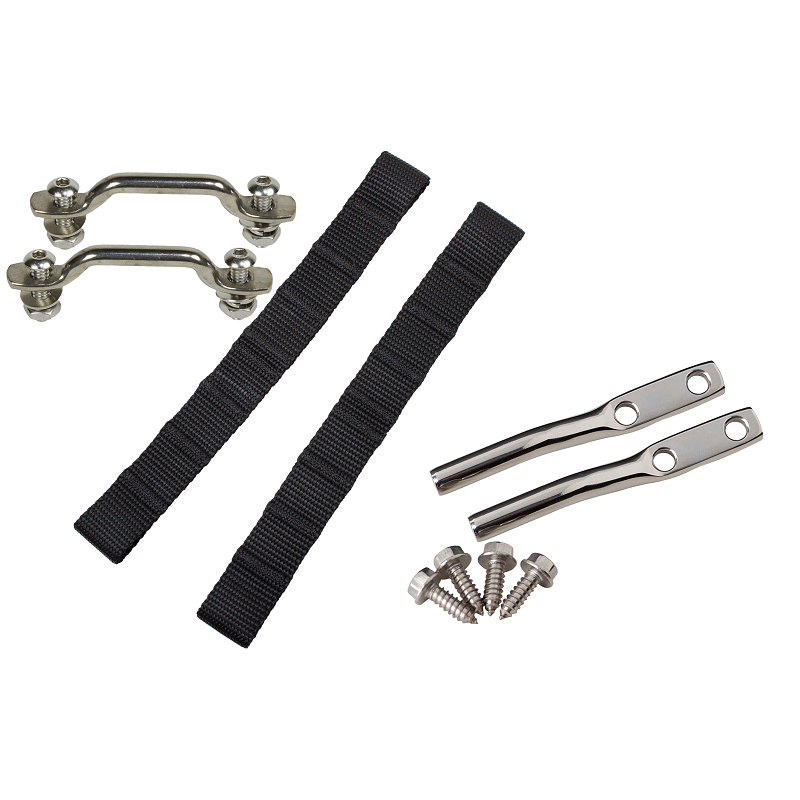 KENTROL Jeep TJ Polished Stainless Door Strap Kit For Wrangler TJ Polished Stainless Steel Kentrol  30724