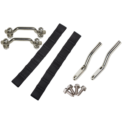 KENTROL Jeep CJ/YJ Door Strap Kit For 76-95 Jeep CJ/YJ Polished Stainless Steel Kentrol  30725