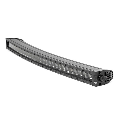 ROUGH COUNTRY 30 Inch Black Series LED Light Bar | Curved | Single Row | Cool White DRL | 72730BLDRL