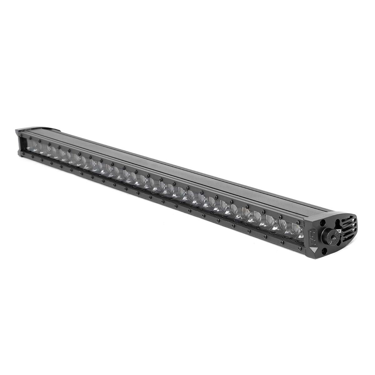 ROUGH COUNTRY 30 Inch Black Series LED Light Bar | Single Row | Cool White DRL | 70730BLDRL