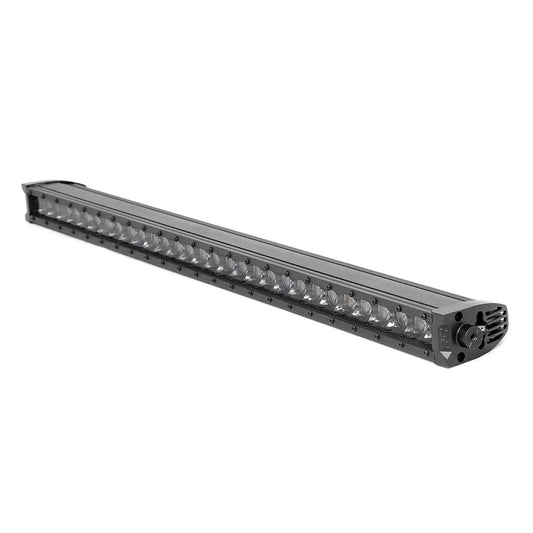 ROUGH COUNTRY 30 Inch Black Series LED Light Bar | Single Row | Cool White DRL | 70730BLDRL