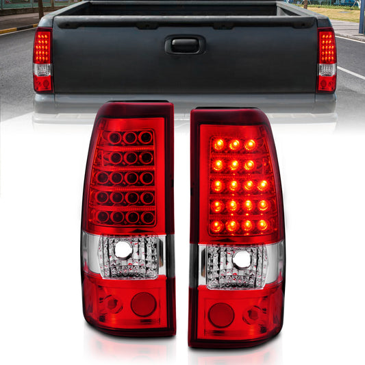 Anzo USA | LED Tail Light Assembly LED Red/Clear Lens Pair | Fits Silverado 1500 | 311007