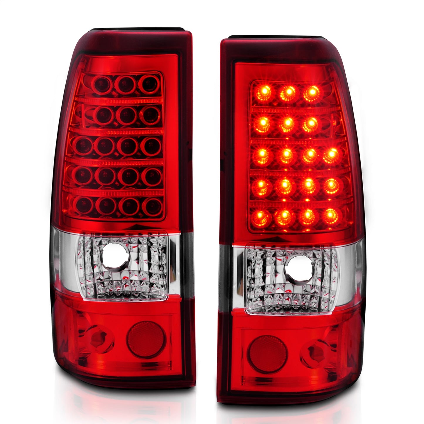 Anzo USA | LED Tail Light Assembly LED Red/Clear Lens Pair | Fits Silverado 1500 | 311007