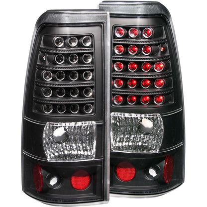 Anzo USA | LED Tail Light Assembly LED Clear Lens Black Housing Pair | Fits Silverado 1500 | 311009